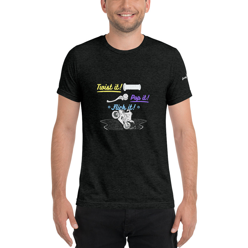 Bop a Wheelie - Biker Triblend T-Shirt