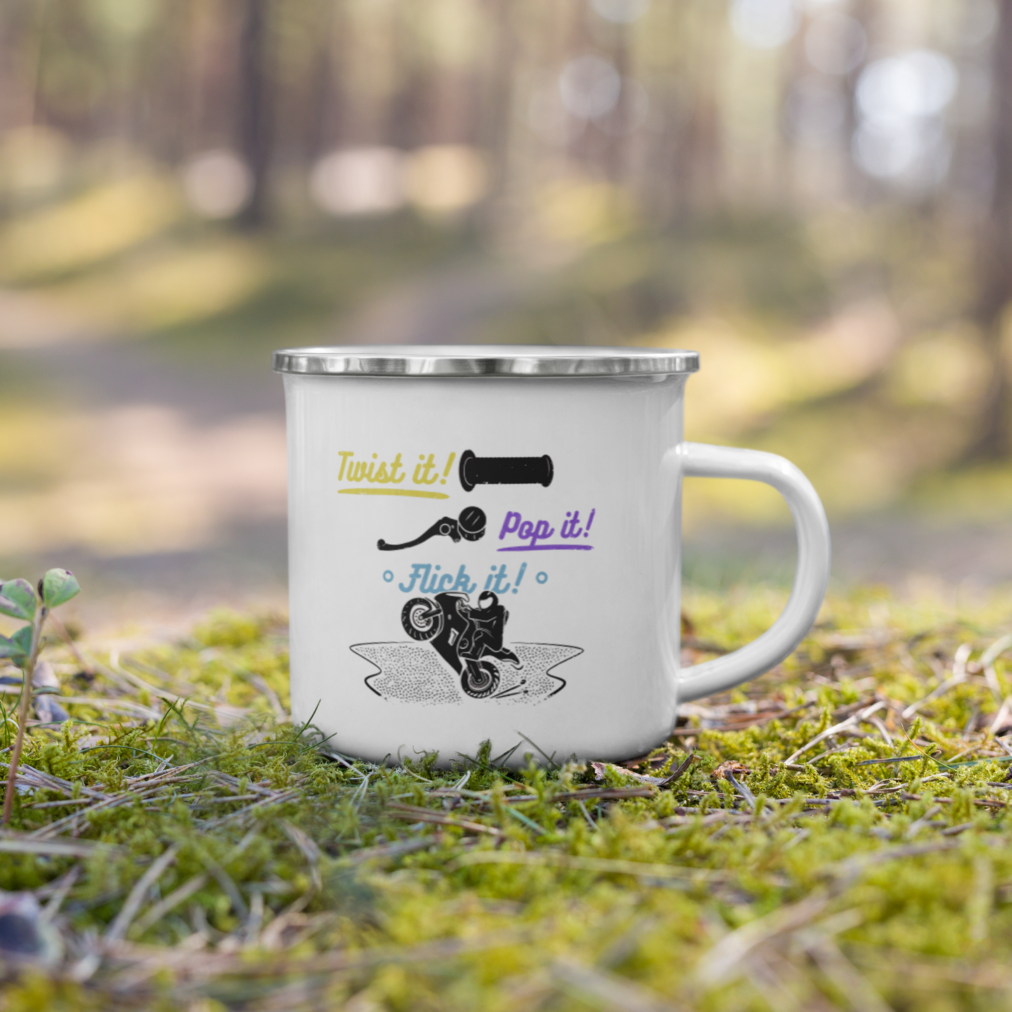 Bop a Wheelie! - Enamel Mug