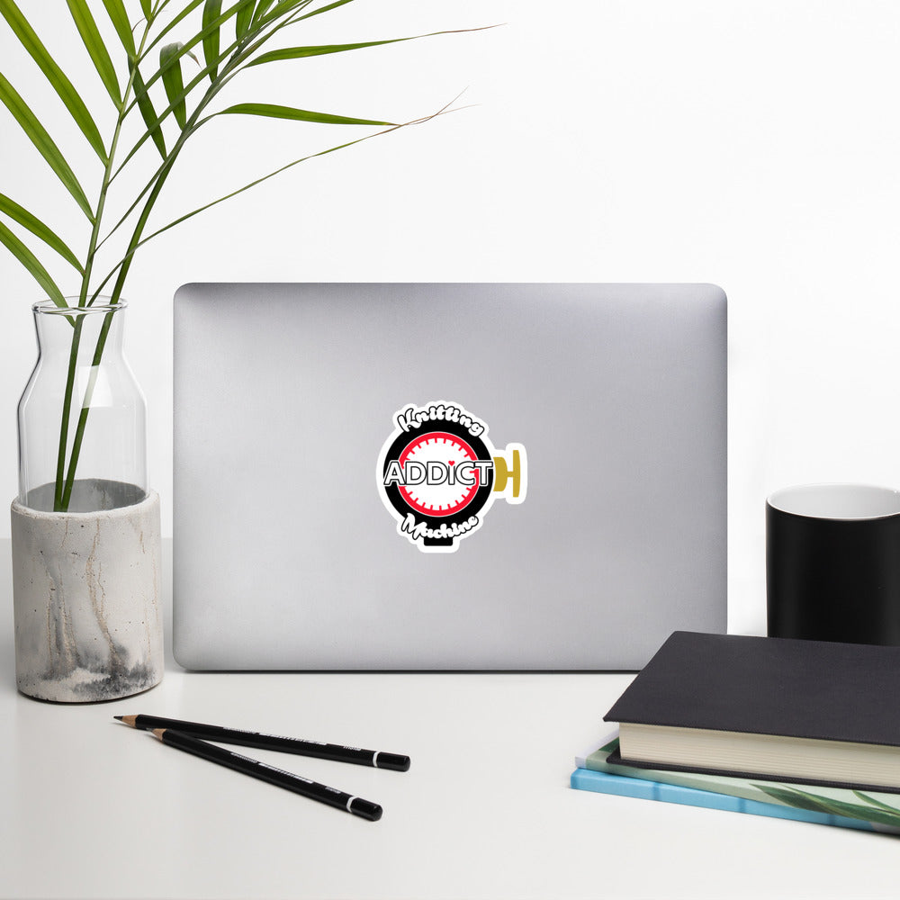 Knitting Machine Addict Sticker