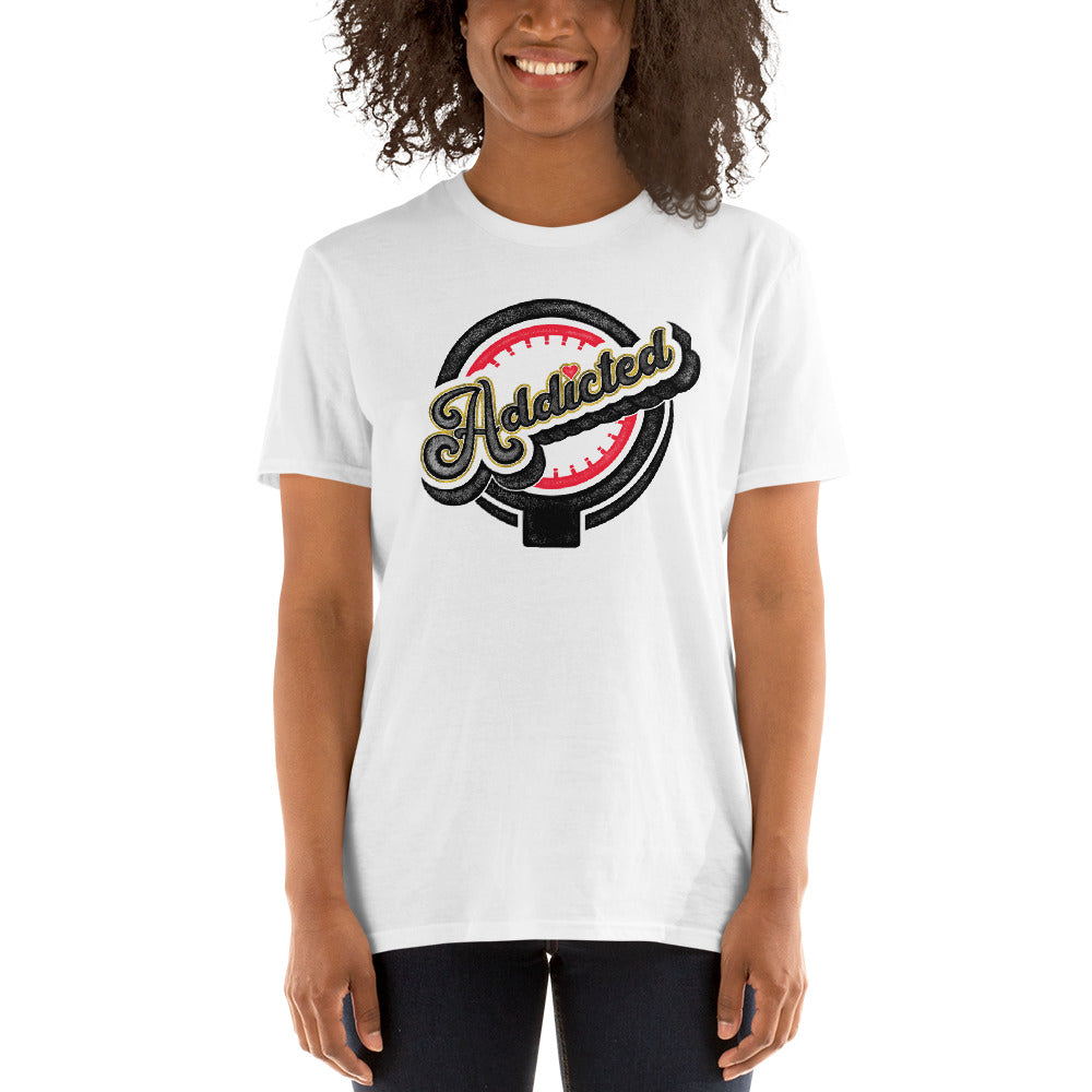 Addicted to Knitting Machines - Unisex Softstyle T-Shirt