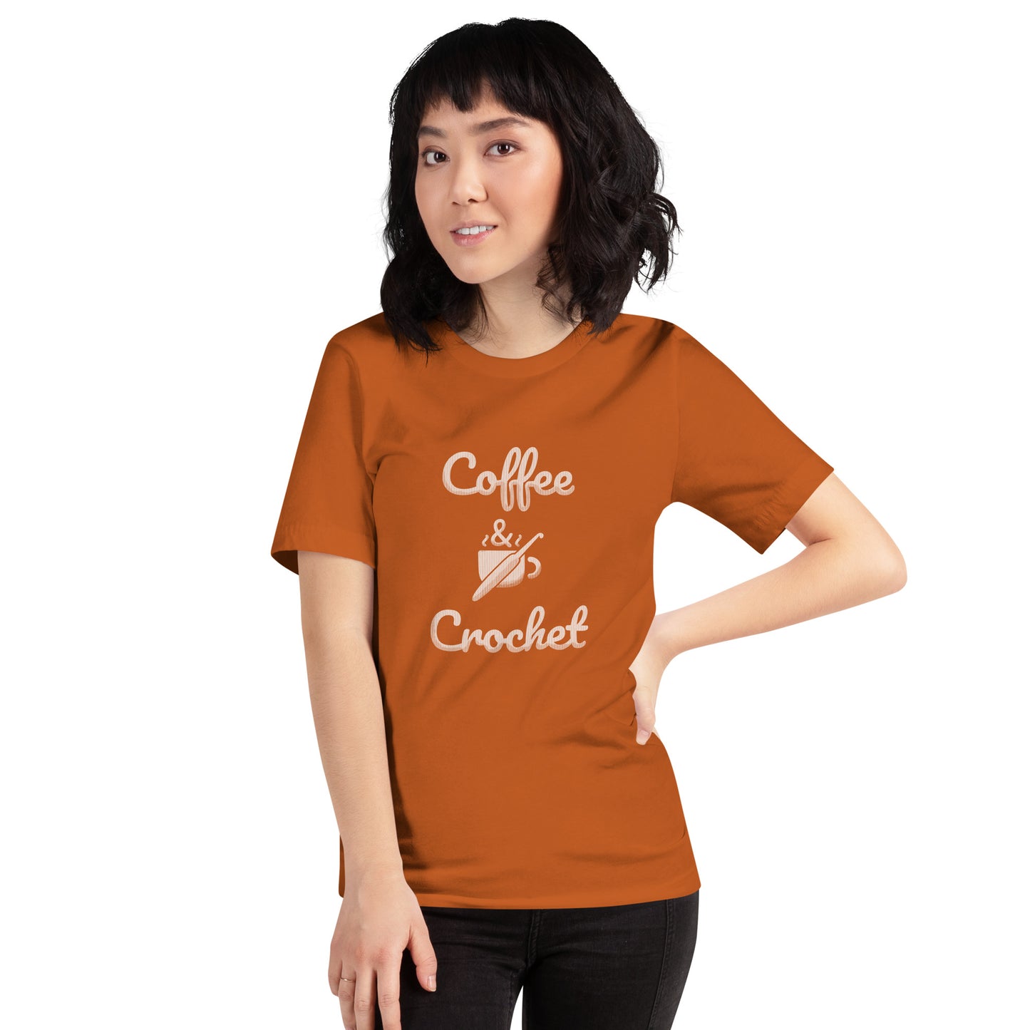 Coffee and Crochet - Funny Crafting Unisex t-shirt