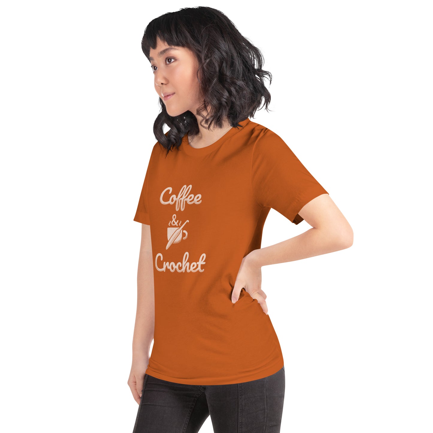 Coffee and Crochet - Funny Crafting Unisex t-shirt