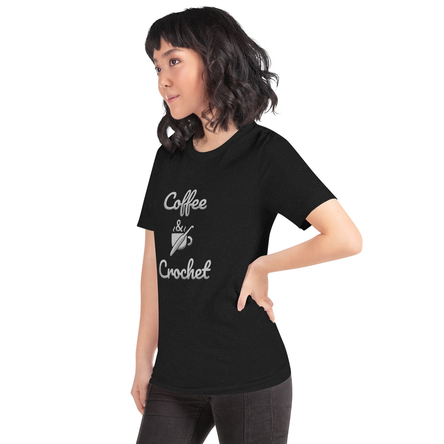 Coffee and Crochet - Funny Crafting Unisex t-shirt