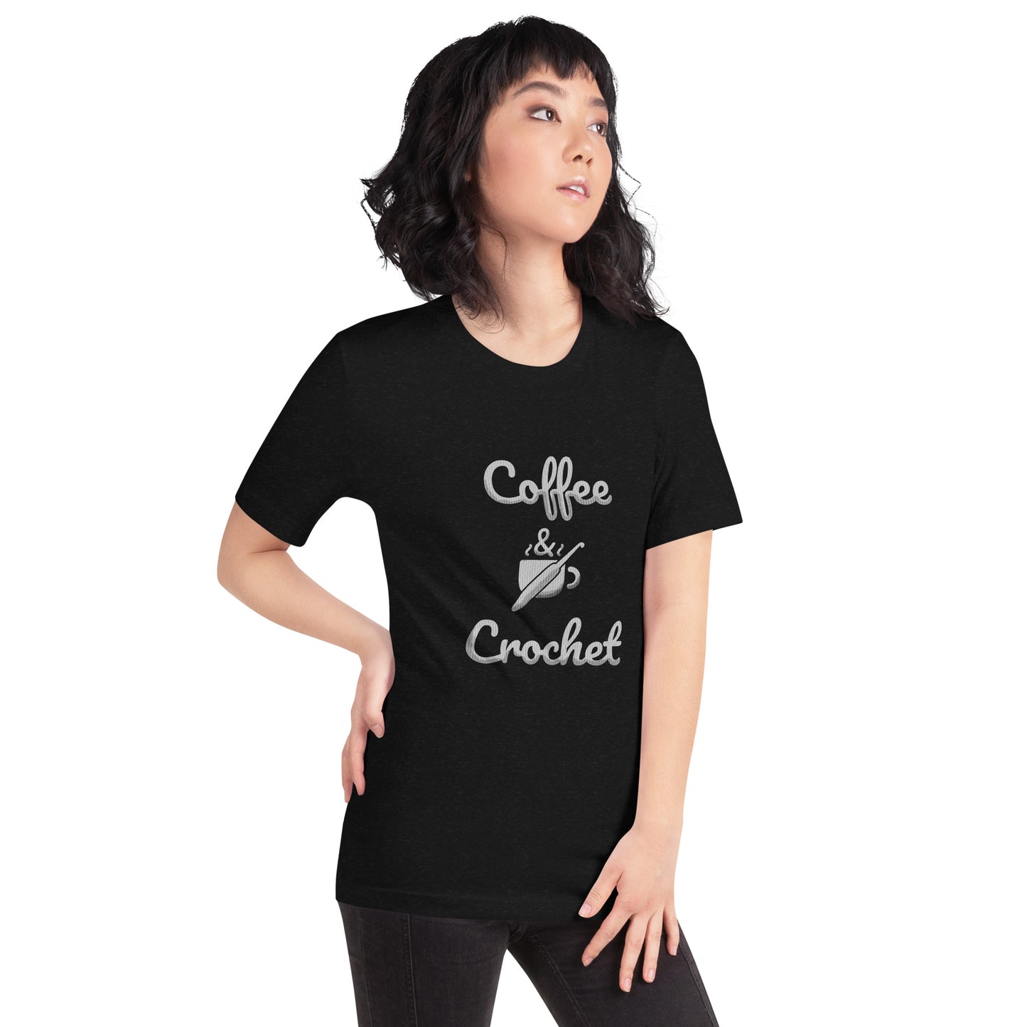 Coffee and Crochet - Funny Crafting Unisex t-shirt