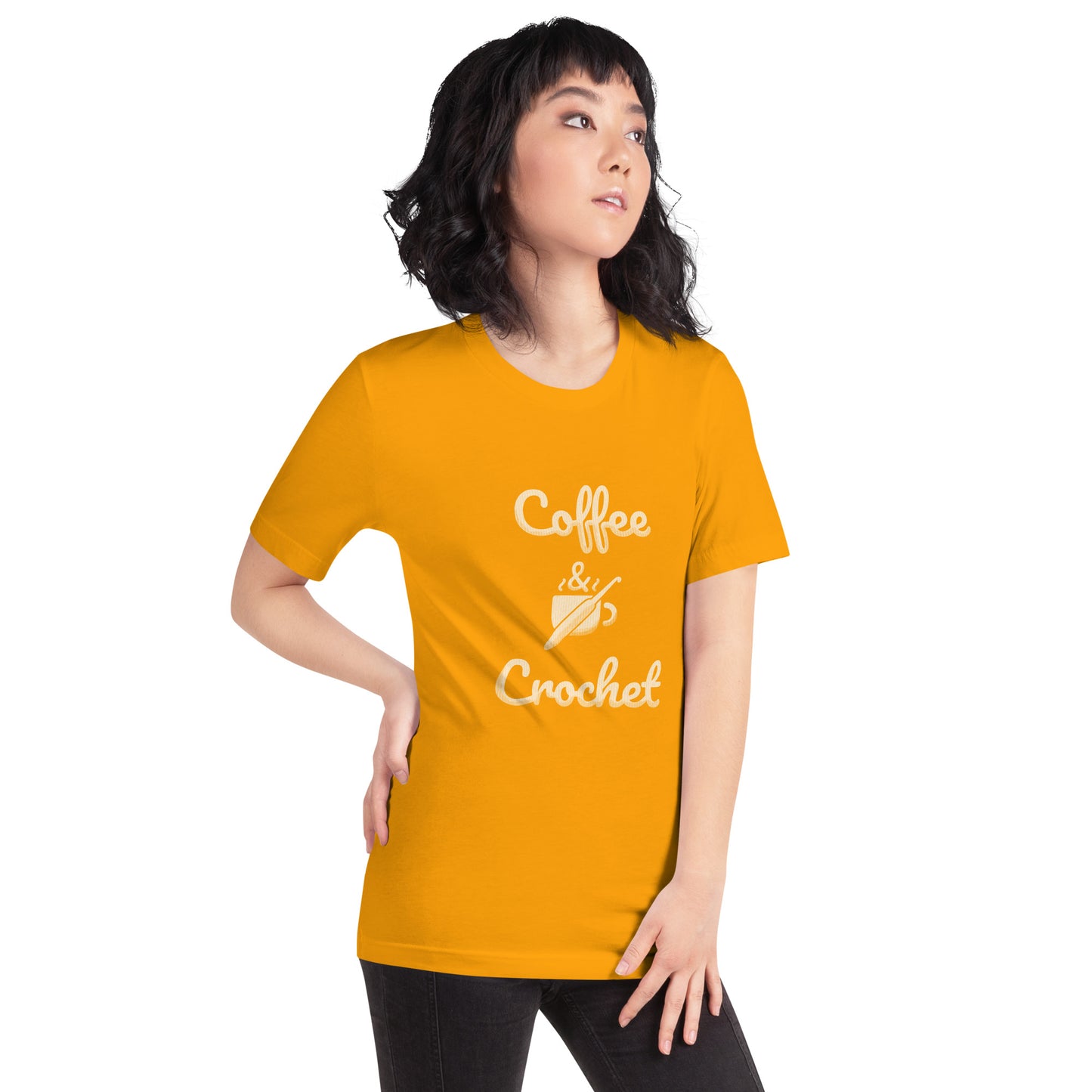 Coffee and Crochet - Funny Crafting Unisex t-shirt