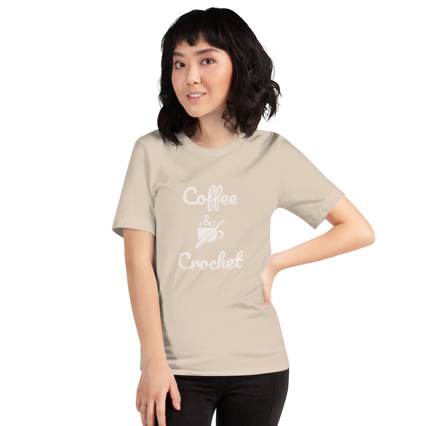 Coffee and Crochet - Funny Crafting Unisex t-shirt