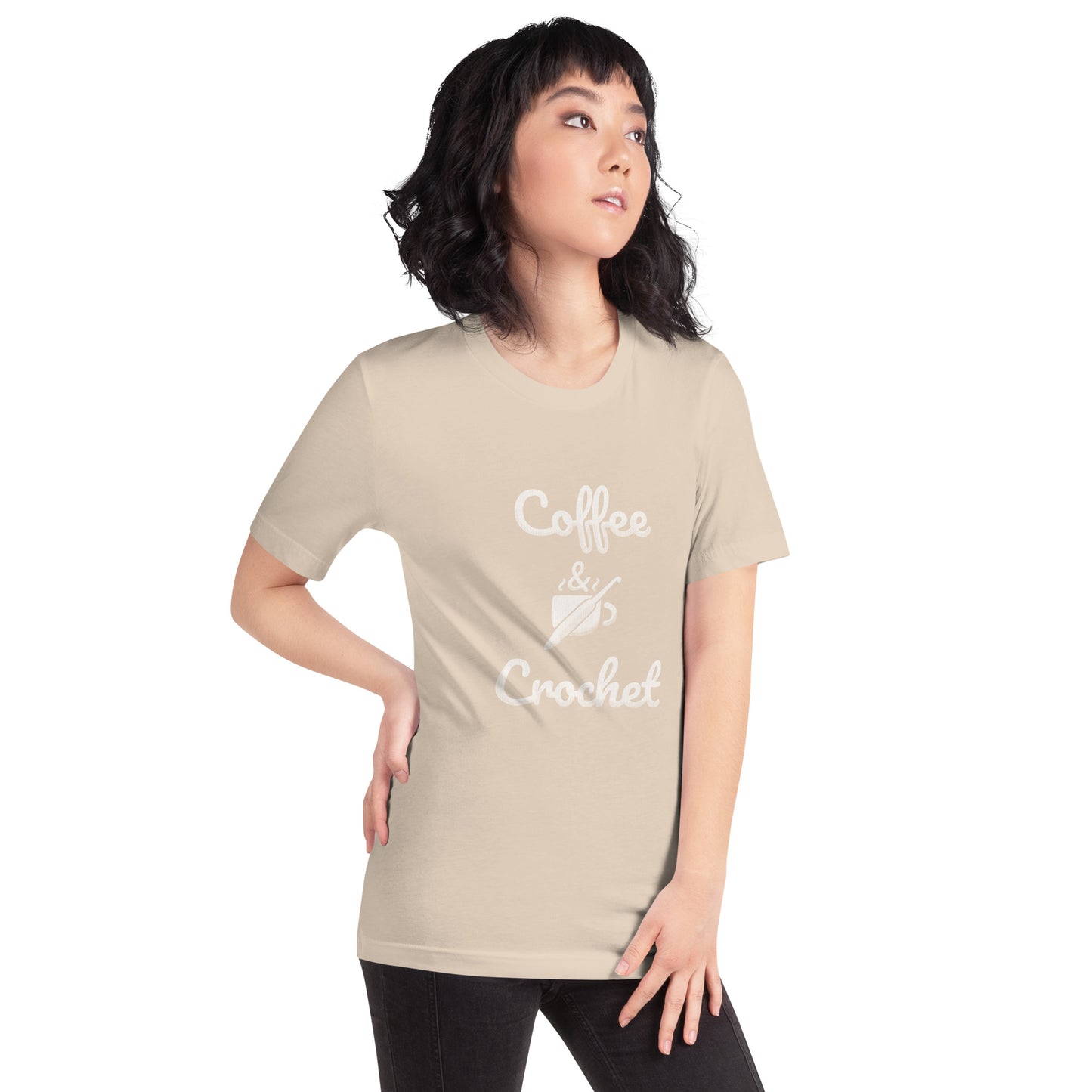 Coffee and Crochet - Funny Crafting Unisex t-shirt