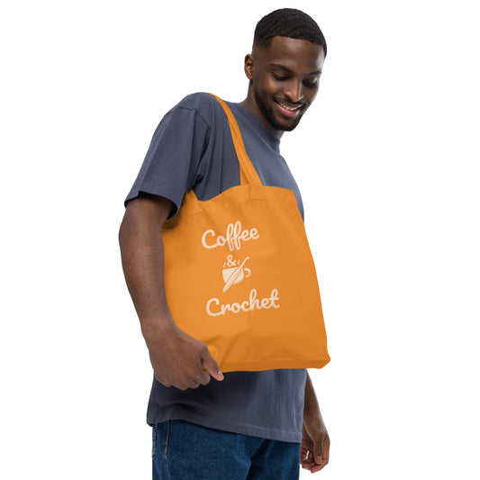 Coffee and Crochet - Organic fashion tote bag