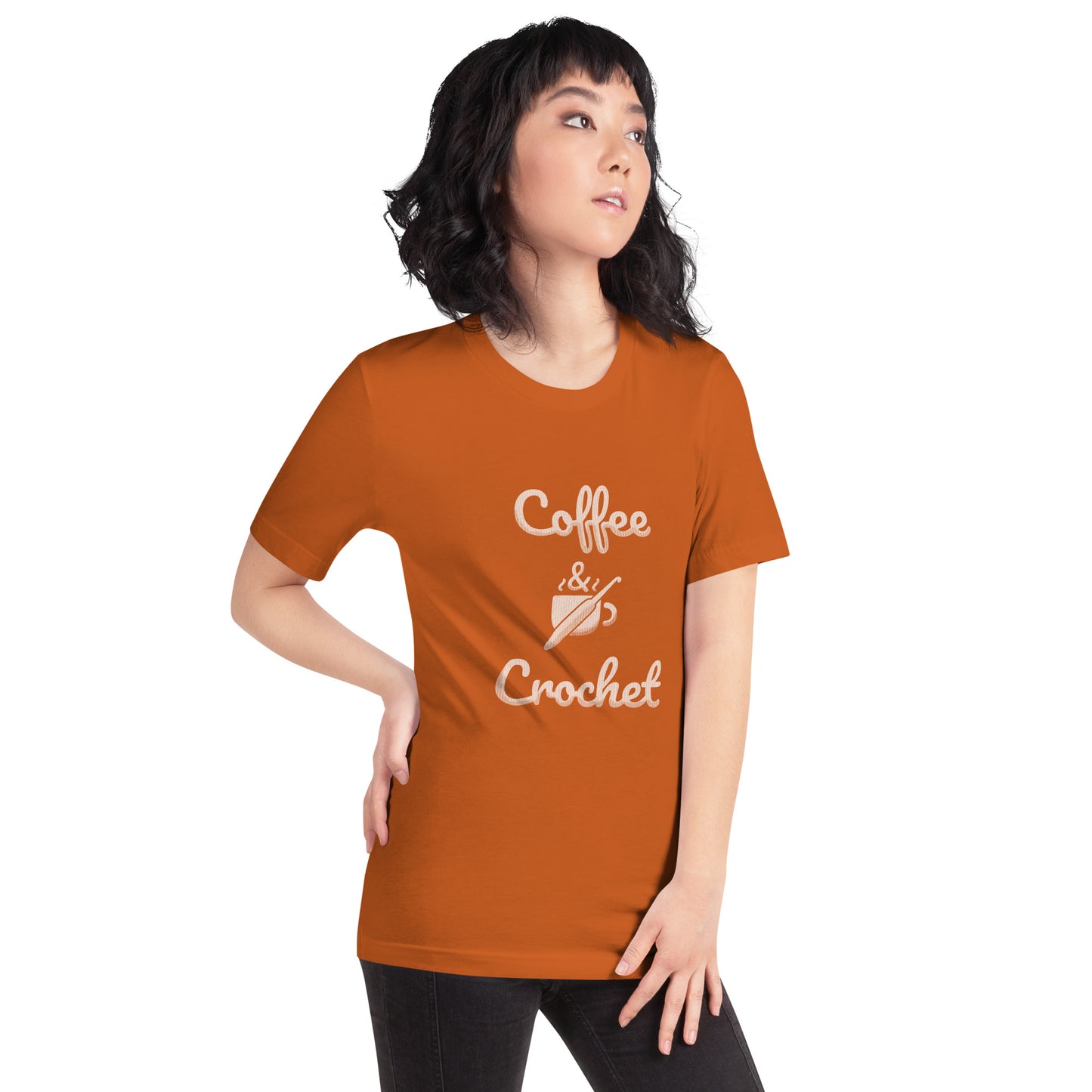 Coffee and Crochet - Funny Crafting Unisex t-shirt